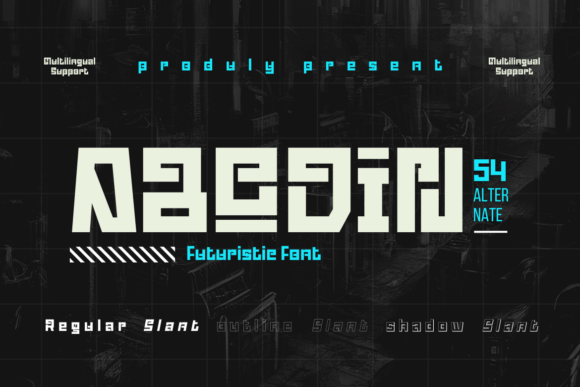 Abodin: A Futuristic Display Font for Handmade Creators