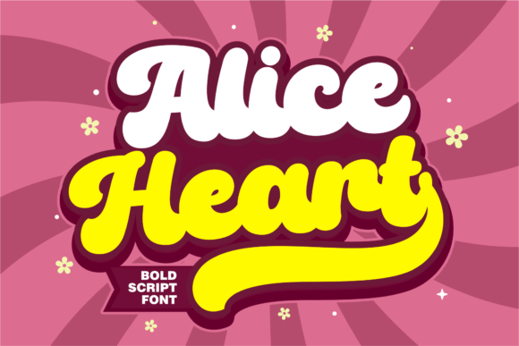 Alice Heart: A Bold, Groovy Display Font for Handmade Creators