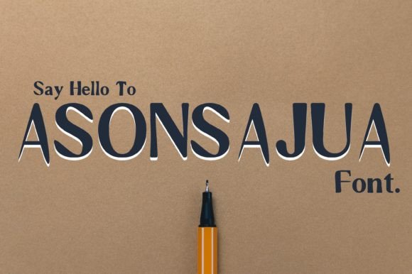 Asonsajua: A Display Font for Distinctive Editorial Design