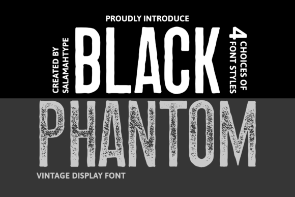 Black Phantom: A Bold, Textured Sans Serif Font for Handmade Brands