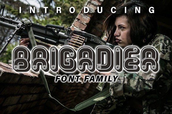 Brigadier: A Bold Display Font for Handmade Labels & Printables