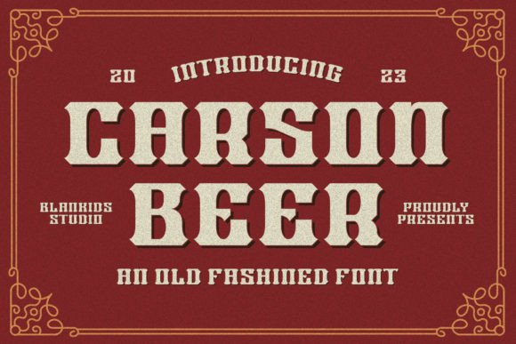 Carson Beer: A Vintage Display Font That Elevates Real Small Business Branding