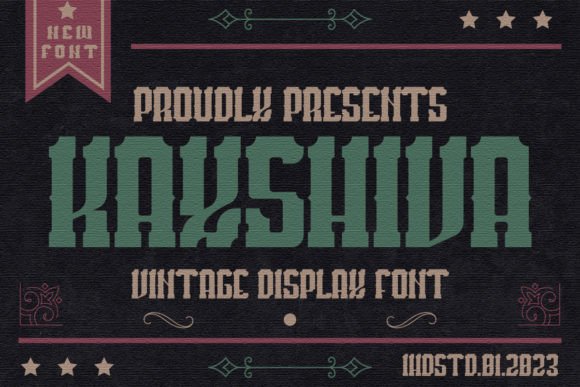 Kayshiva: A Vintage Display Font That Elevates Handmade Design