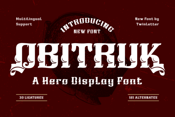 Obitruck Serif Font for Handmade Labels & Printables