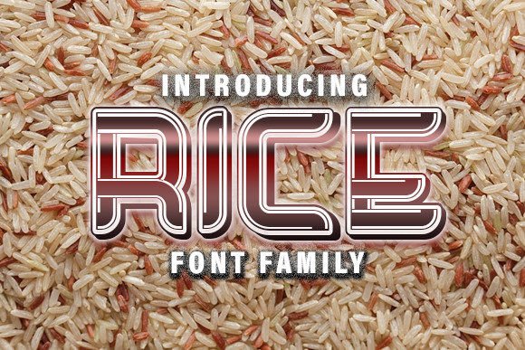 Rice: A Stylish Display Font for Digital Branding